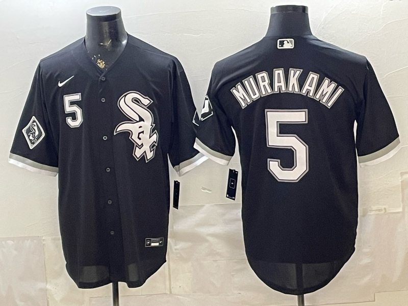 2026 Men Nike Chicago White Sox #5 Murakami black MLB Jersey 0522043